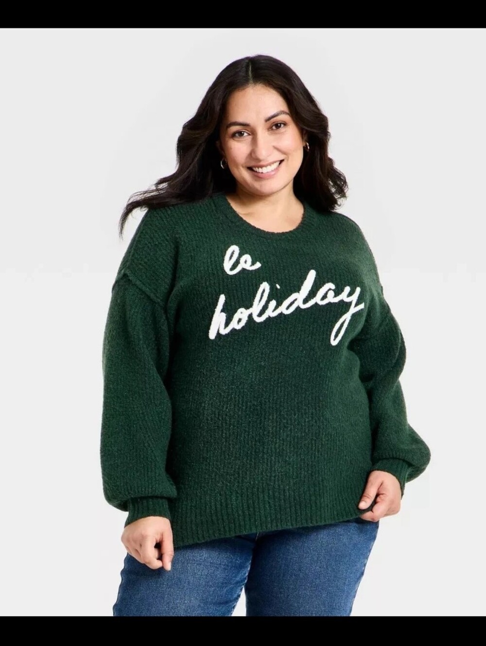 Ava & Viv Women's Holiday Sweater Green Size XXL